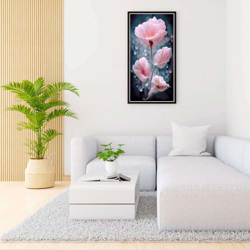 Water Drop Flower - Full Round Drill Diamond Painting 40*70CM