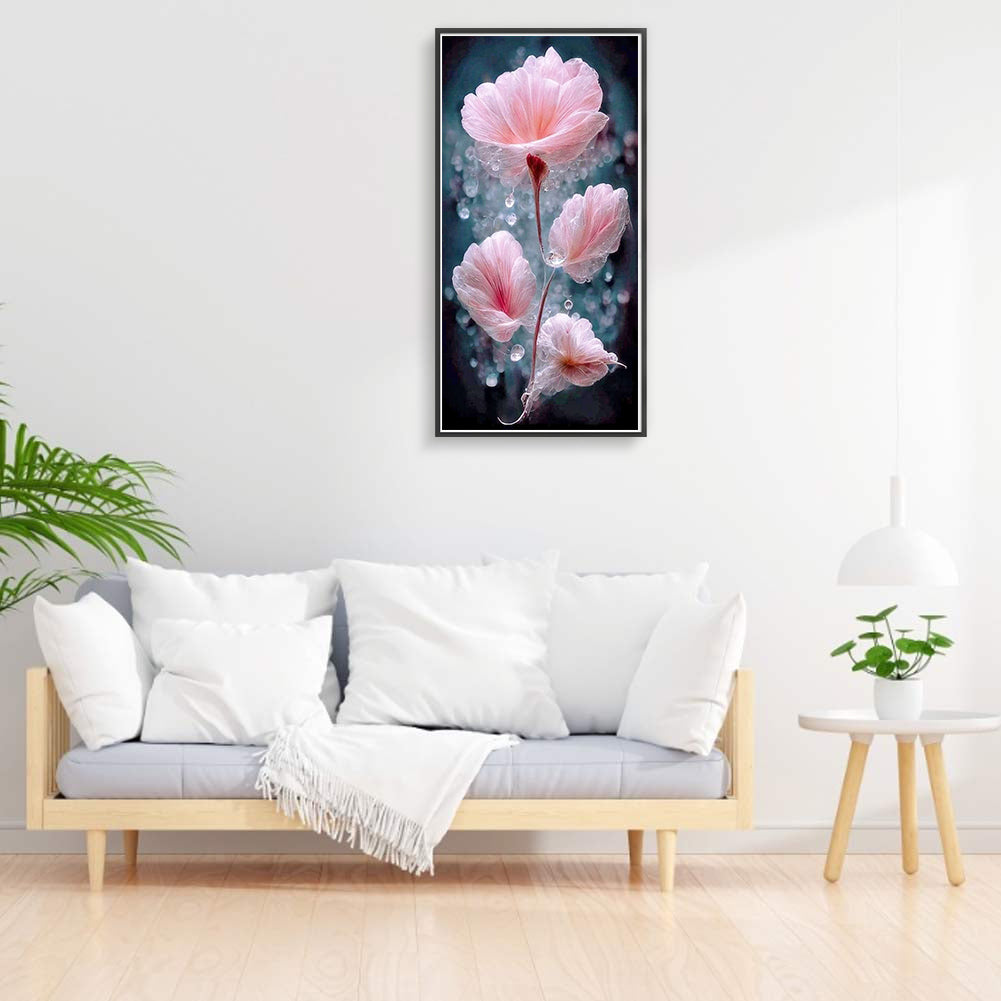 Water Drop Flower - Full Round Drill Diamond Painting 40*70CM