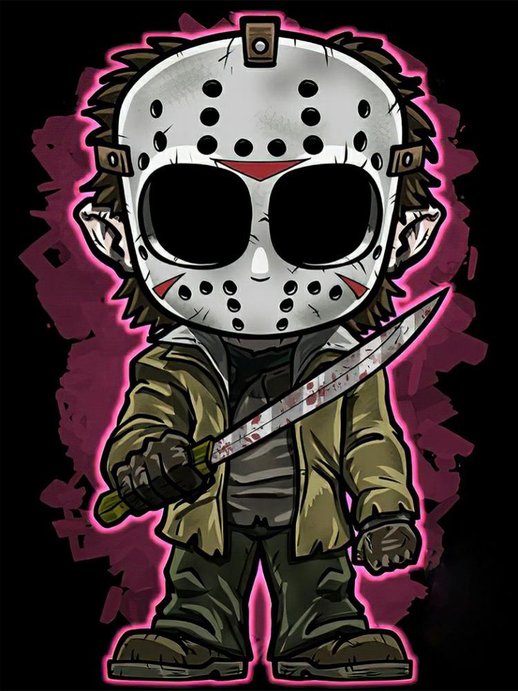 Friday The 13Th - Q Version Jason - Full Round Drill Diamond Painting 50*60CM