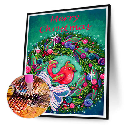 Christmas Bird Garland - Full Round Drill Diamond Painting 30*40CM