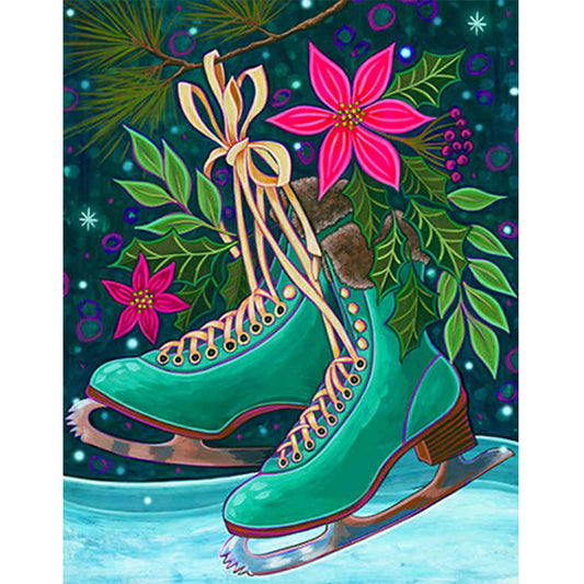 Ice Skates - Full Round Drill Diamond Painting 30*40CM