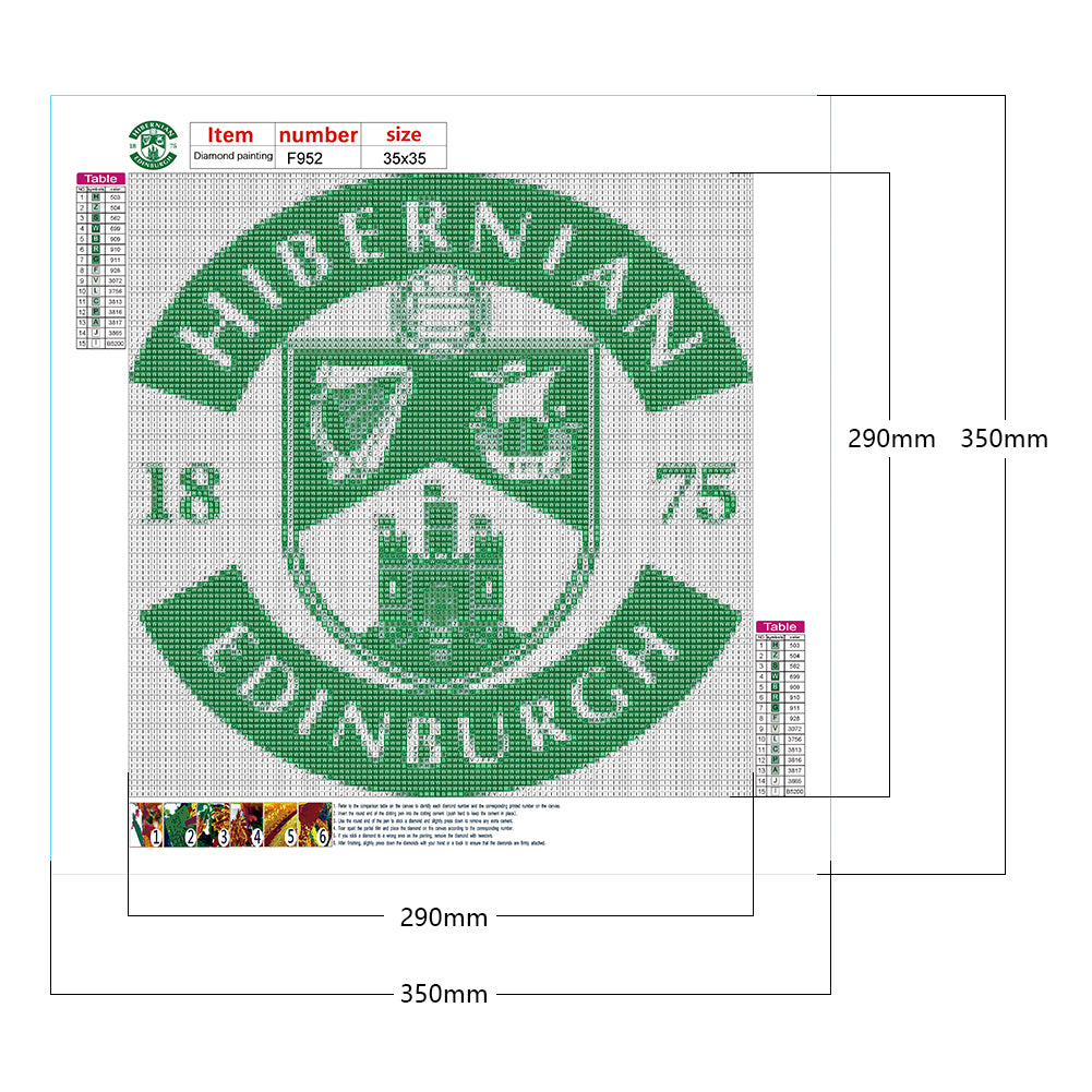 Hibernian - Full Square Drill Diamond Painting 35*35CM