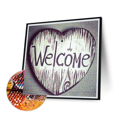 Welcome Calligraphy And Painting - Full Square Drill Diamond Painting 30*30CM