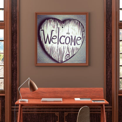 Welcome Calligraphy - Full Square Drill Diamond Painting 30*30CM