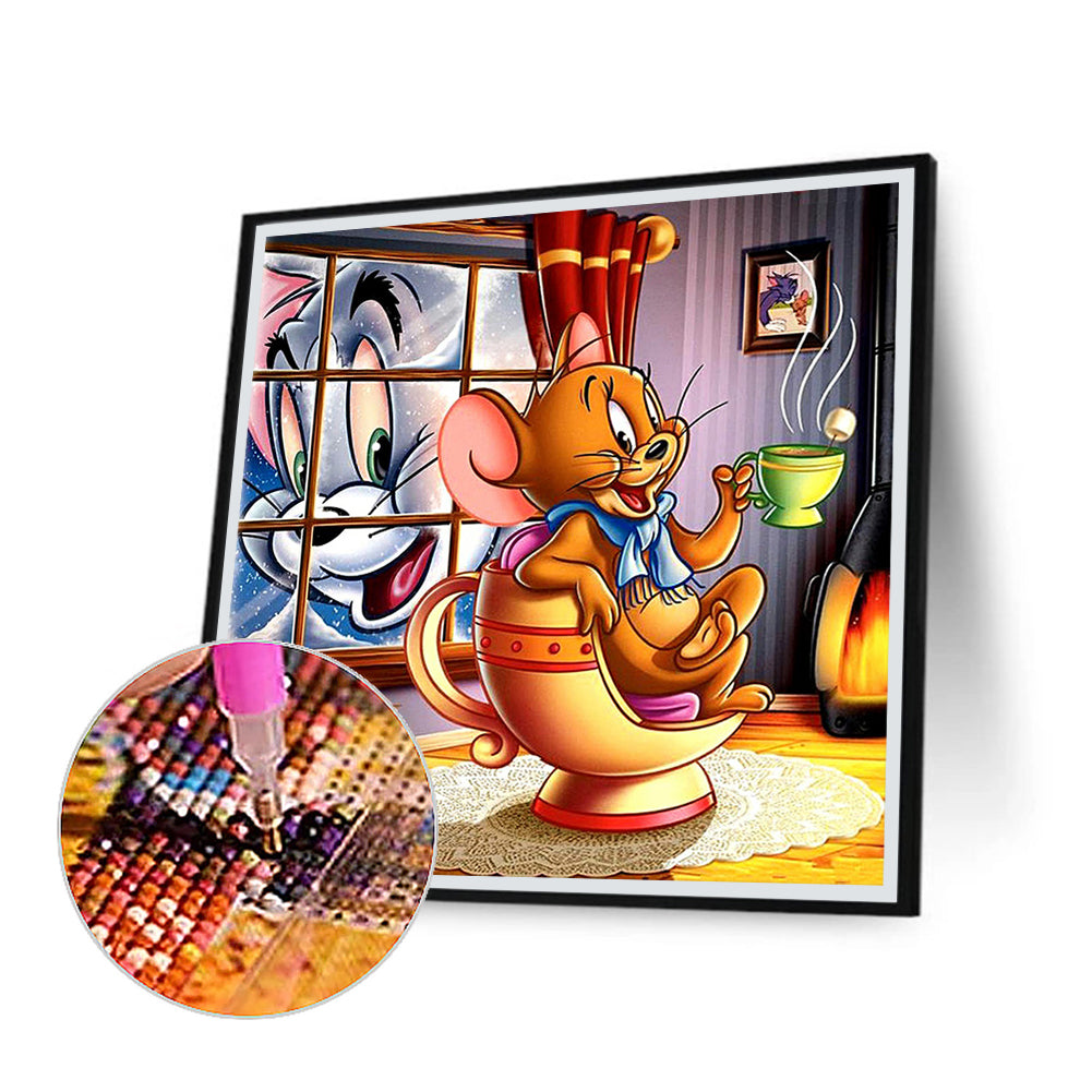 Cat And Mouse - Full Square Drill Diamond Painting 30*30CM