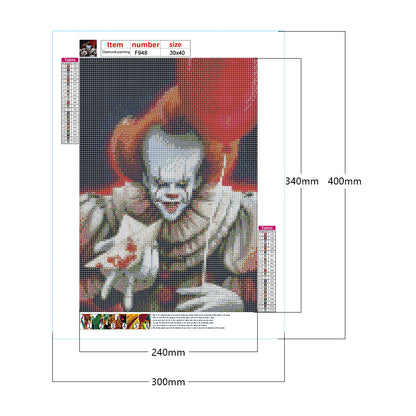 Clown Back - Full Square Drill Diamond Painting 30*40CM