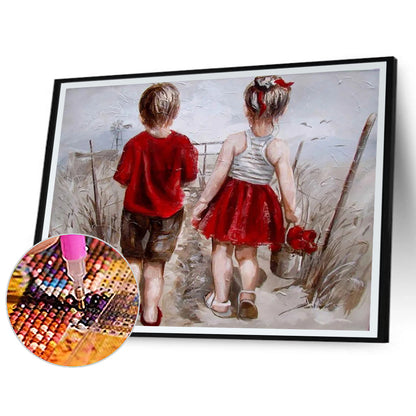 Play Children - Full Round Drill Diamond Painting 40*30CM