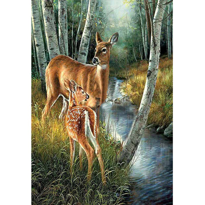 Sika Deer - Full Round Drill Diamond Painting 40*50CM