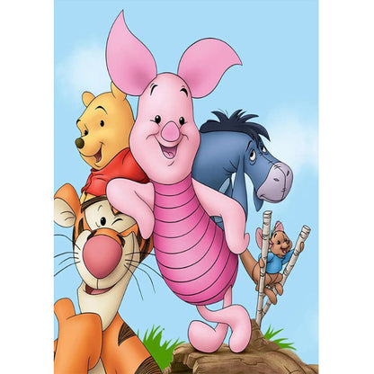 Pooh And Piglet 40*50CM(Canvas) Full Round Drill Diamond Painting