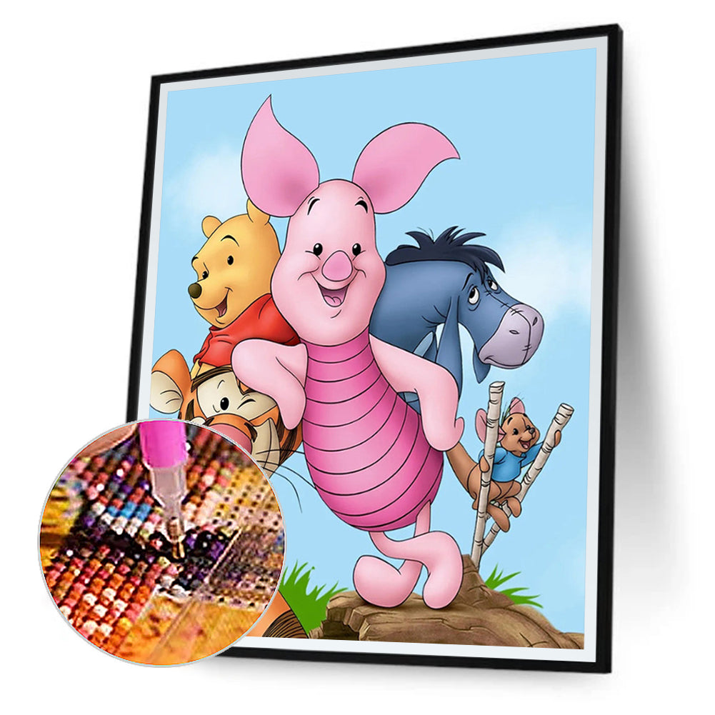 Pooh And Piglet - Full Round Drill Diamond Painting 40*50CM
