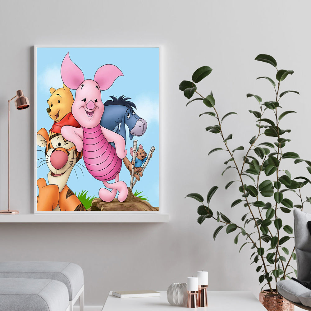 Pooh And Piglet 40*50CM(Canvas) Full Round Drill Diamond Painting