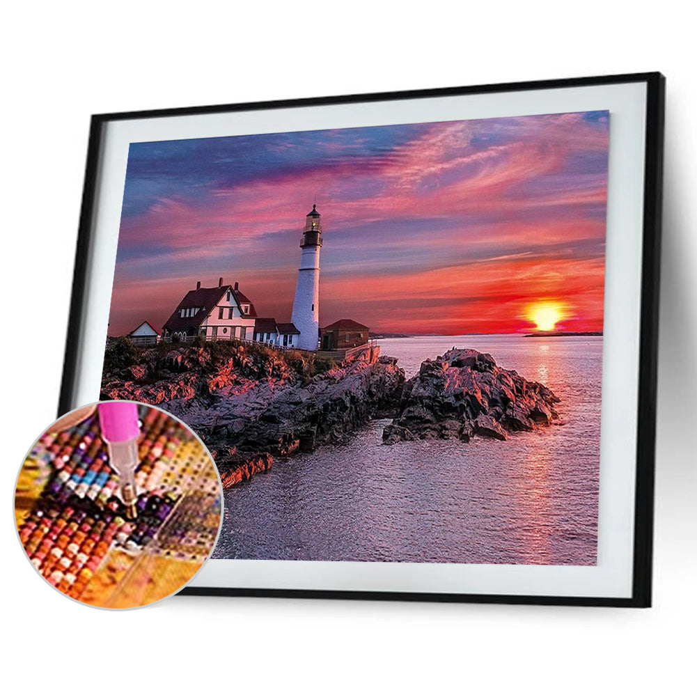Lighthouse - Full Square Drill Diamond Painting 40*30CM