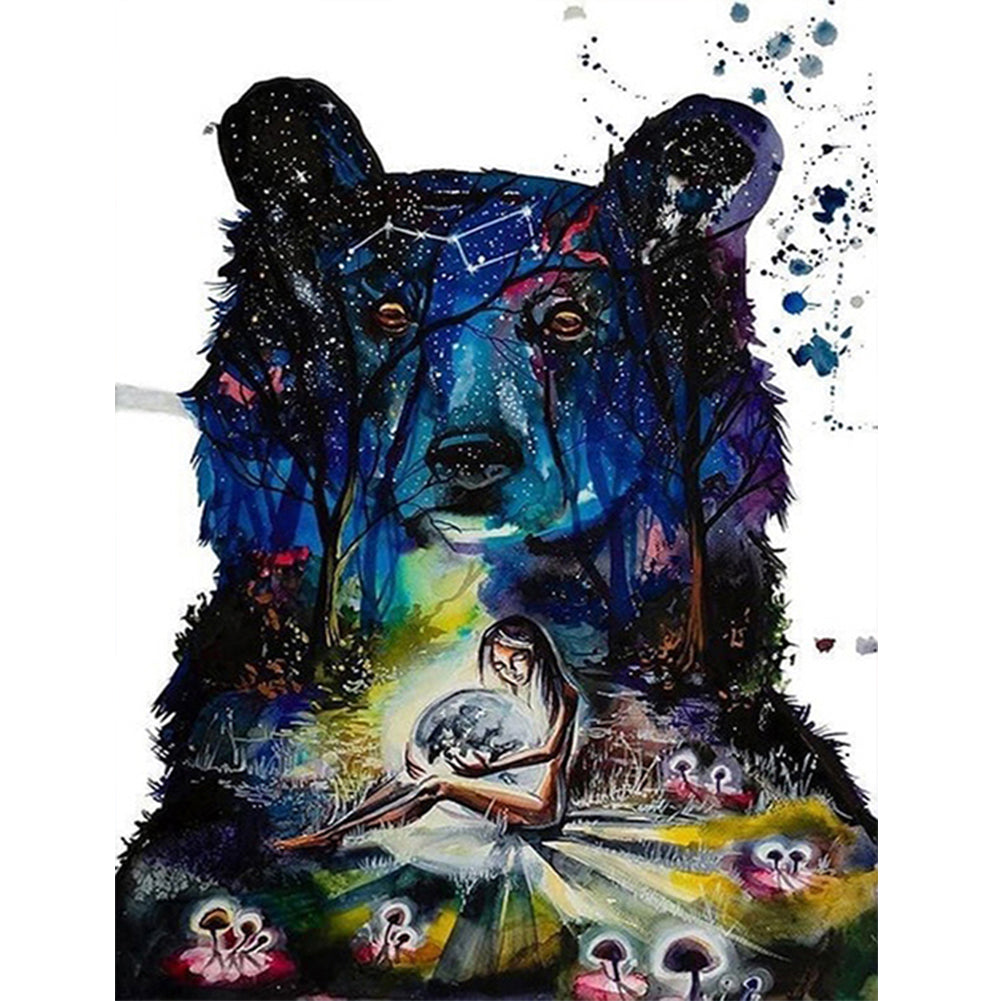 Star Bear - Full Round Drill Diamond Painting 30*40CM