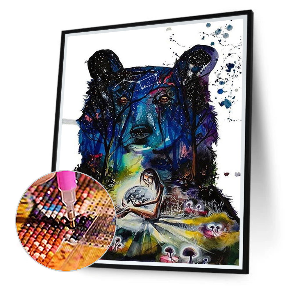 Star Bear - Full Round Drill Diamond Painting 30*40CM
