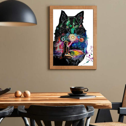 Star Wolf 30*40CM(Canvas) Full Round Drill Diamond Painting