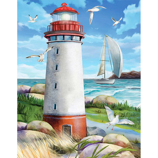 Lighthouse - Full Square Drill Diamond Painting 30*40CM