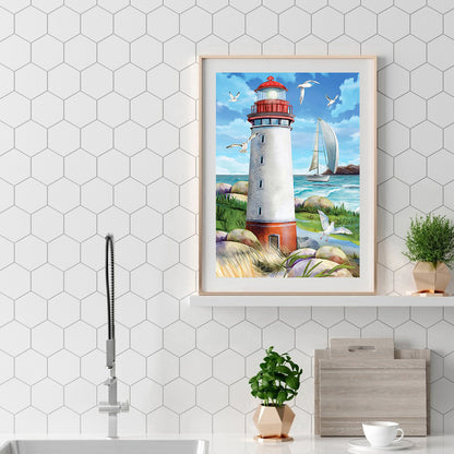 Lighthouse - Full Square Drill Diamond Painting 30*40CM