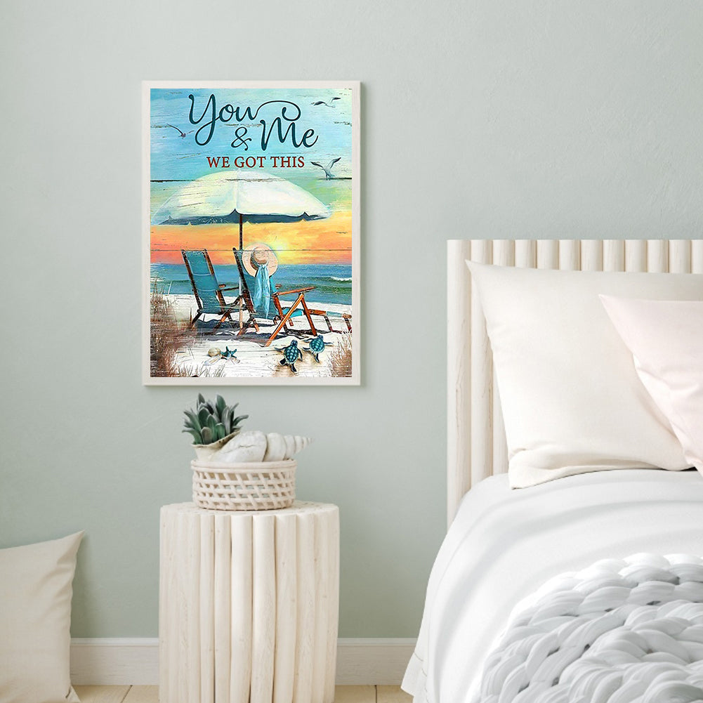 Beach Chairs - Full Round Drill Diamond Painting 30*40CM