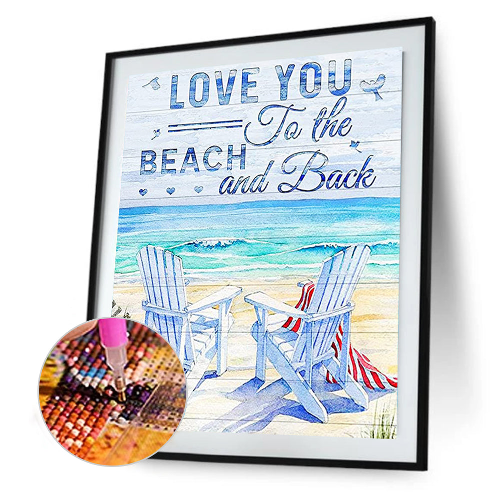 Beach Chairs - Full Round Drill Diamond Painting 30*40CM
