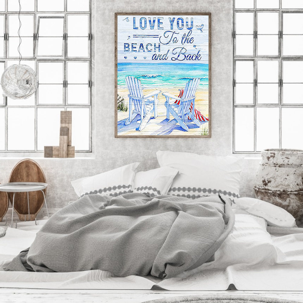 Beach Chairs - Full Round Drill Diamond Painting 30*40CM