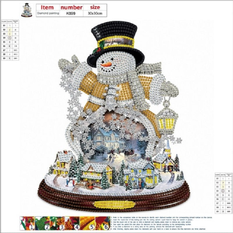 Christmas Snowman - Special Shaped Drill Diamond Painting 30*30CM