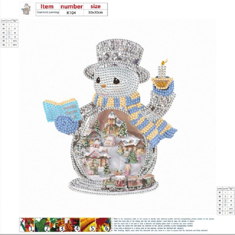 Christmas Snowman - Special Shaped Drill Diamond Painting 30*30CM