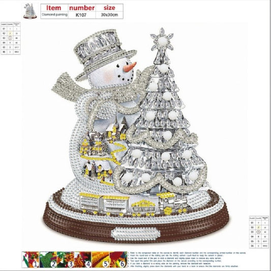 Christmas Snowman - Special Shaped Drill Diamond Painting 30*30CM