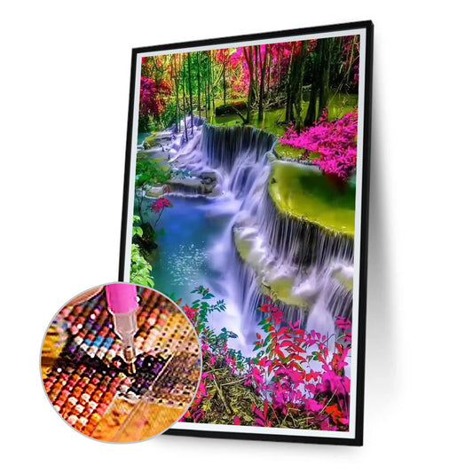 Alpine Waterfall - Full Round Drill Diamond Painting 40*60CM