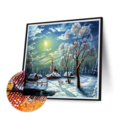 Snow Village - Full Square Drill Diamond Painting 50*50CM