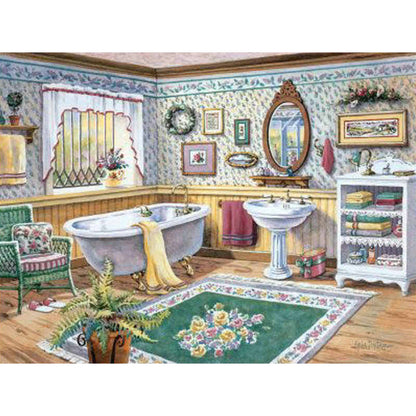 Bathroom - Full Round Drill Diamond Painting 40*30CM