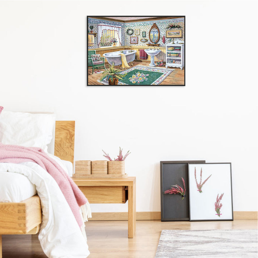 Bathroom - Full Round Drill Diamond Painting 40*30CM