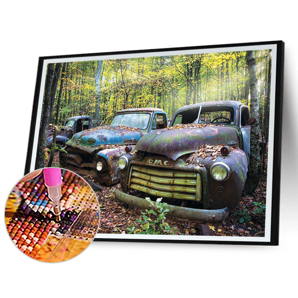 Old Vintage Car - Full Round Drill Diamond Painting 50*40CM