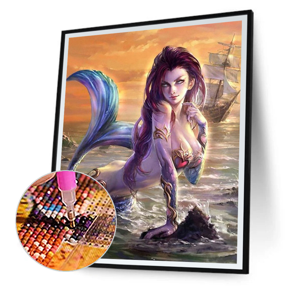 Mermaid - Full Round Drill Diamond Painting 40*50CM