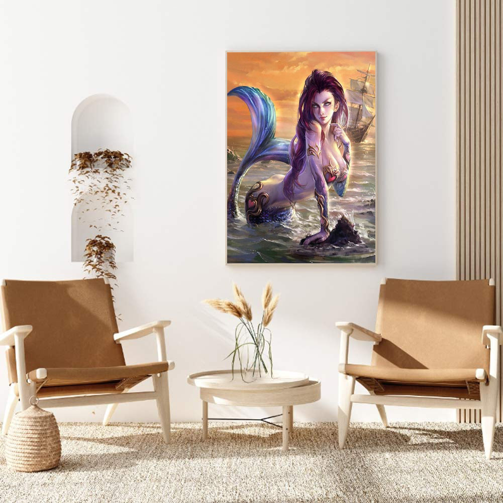 Mermaid - Full Round Drill Diamond Painting 40*50CM