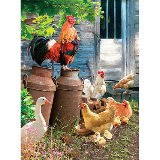 Rooster - Full Square Drill Diamond Painting 40*50CM