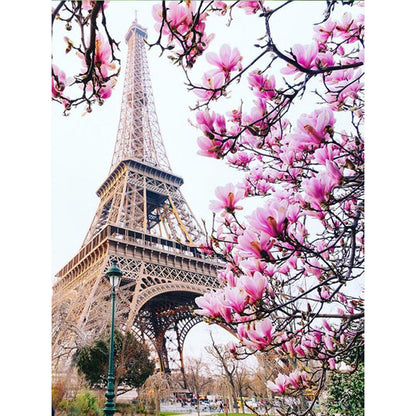 Eiffel Tower View - Full Square Drill Diamond Painting 30*40CM
