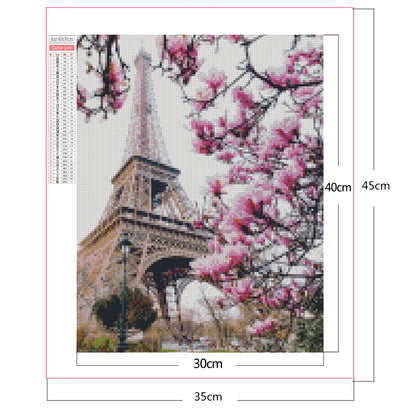 Eiffel Tower View - Full Square Drill Diamond Painting 30*40CM
