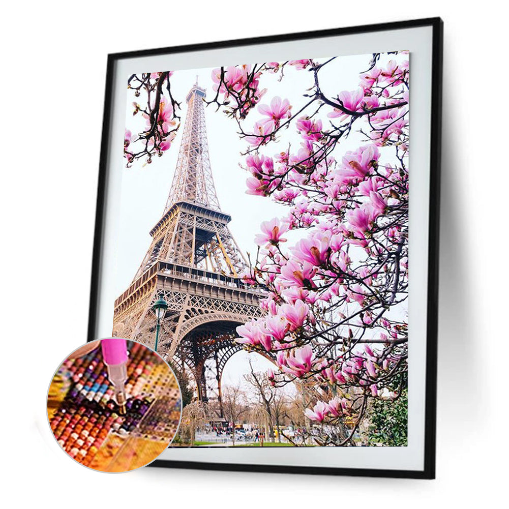 Eiffel Tower View - Full Square Drill Diamond Painting 30*40CM