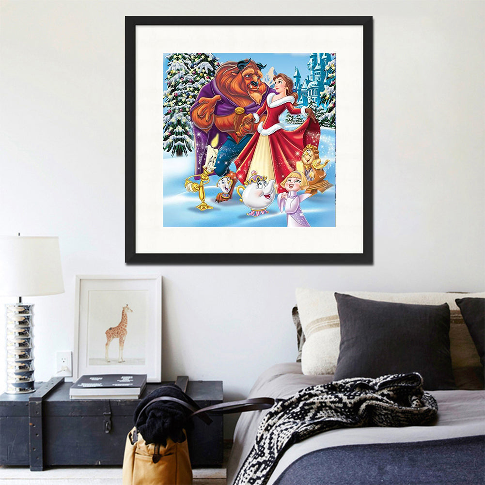 Beauty And The Beast - Full Round Drill Diamond Painting 40*40CM