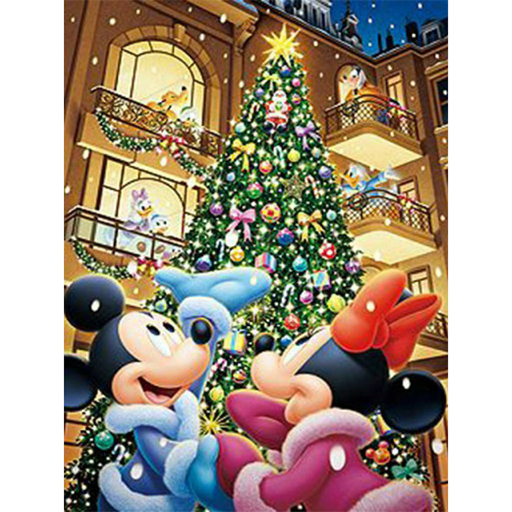 Christmas Mickey Mouse 30*40CM(Canvas) Full Square Drill Diamond Painting