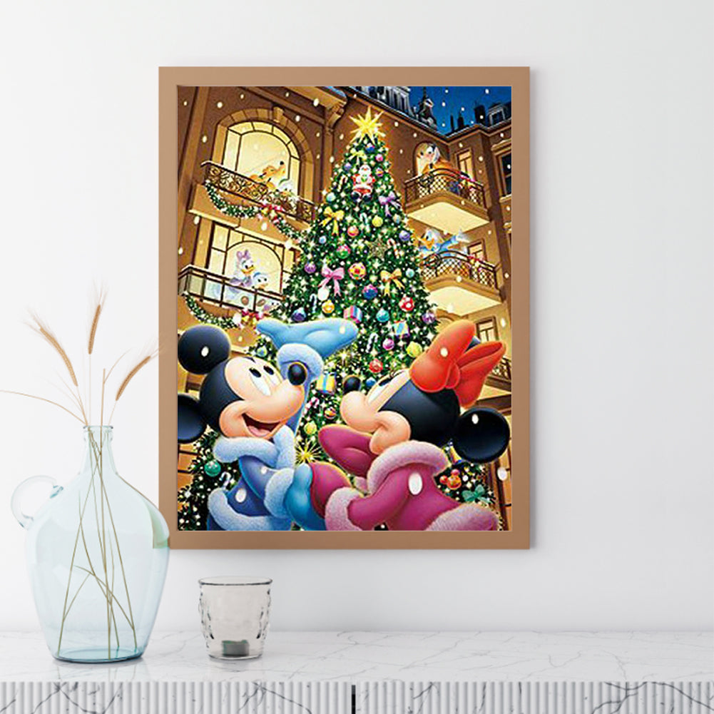 Christmas Mickey Mouse 30*40CM(Canvas) Full Square Drill Diamond Painting