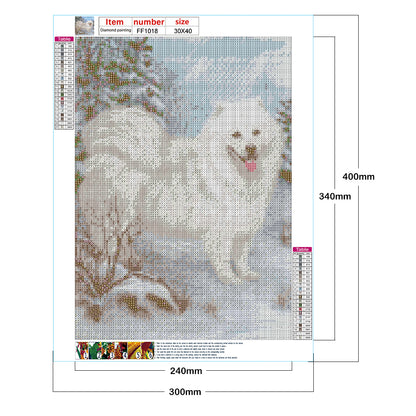 Dog 30*40CM(Canvas) Full Square Drill Diamond Painting
