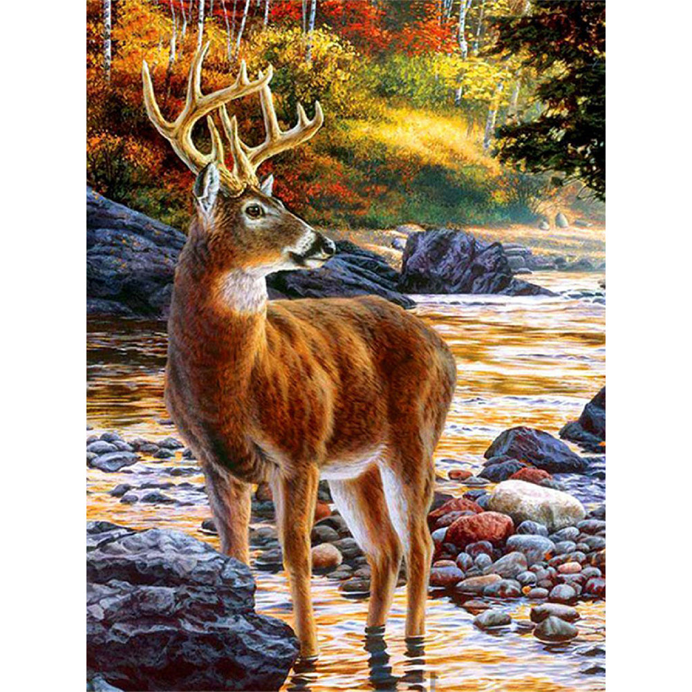 Deer - Full Square Drill Diamond Painting 30*40CM