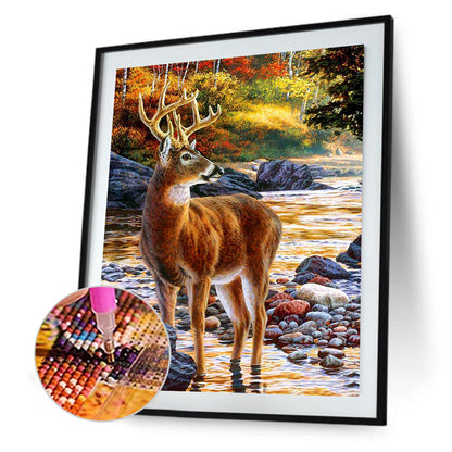 Deer - Full Square Drill Diamond Painting 30*40CM
