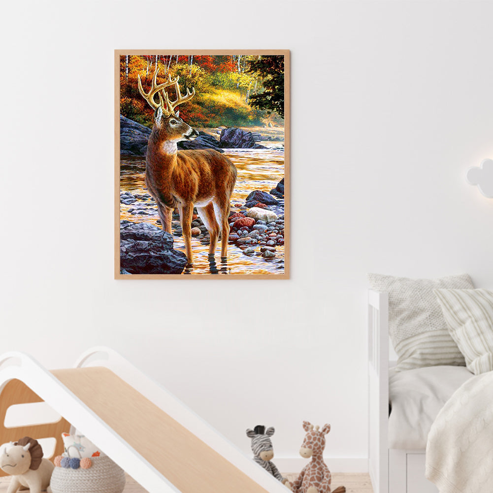 Deer - Full Square Drill Diamond Painting 30*40CM