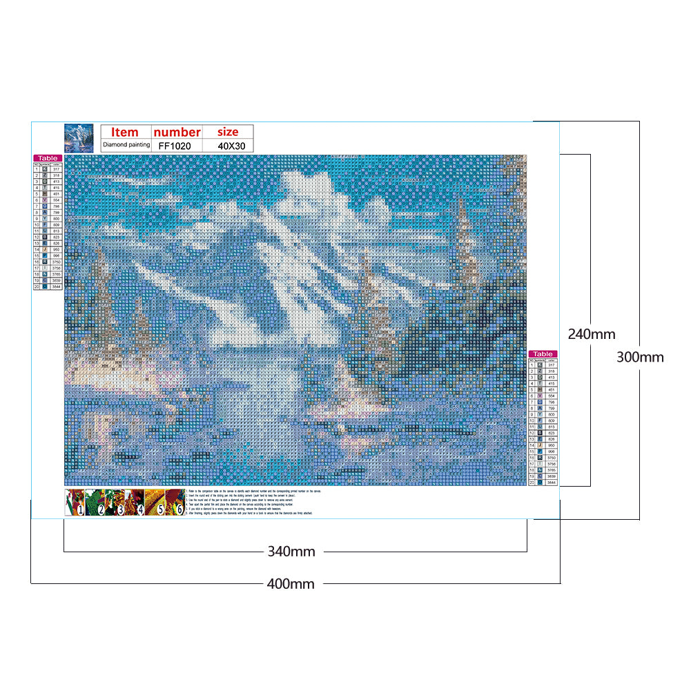 Alpine Creek - Full Square Drill Diamond Painting 40*30CM