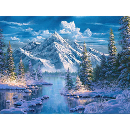 Alpine Creek - Full Square Drill Diamond Painting 40*30CM