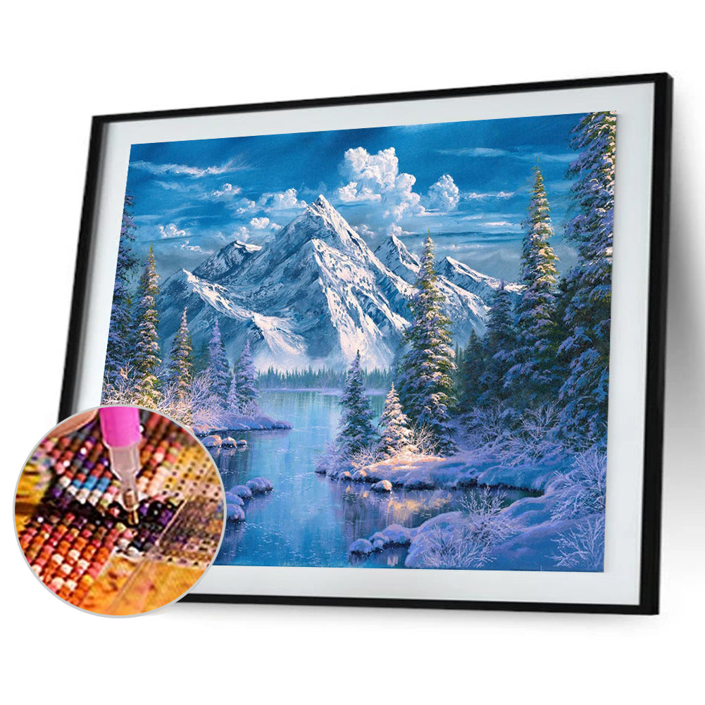 Alpine Creek 40*30CM(Canvas) Full Square Drill Diamond Painting