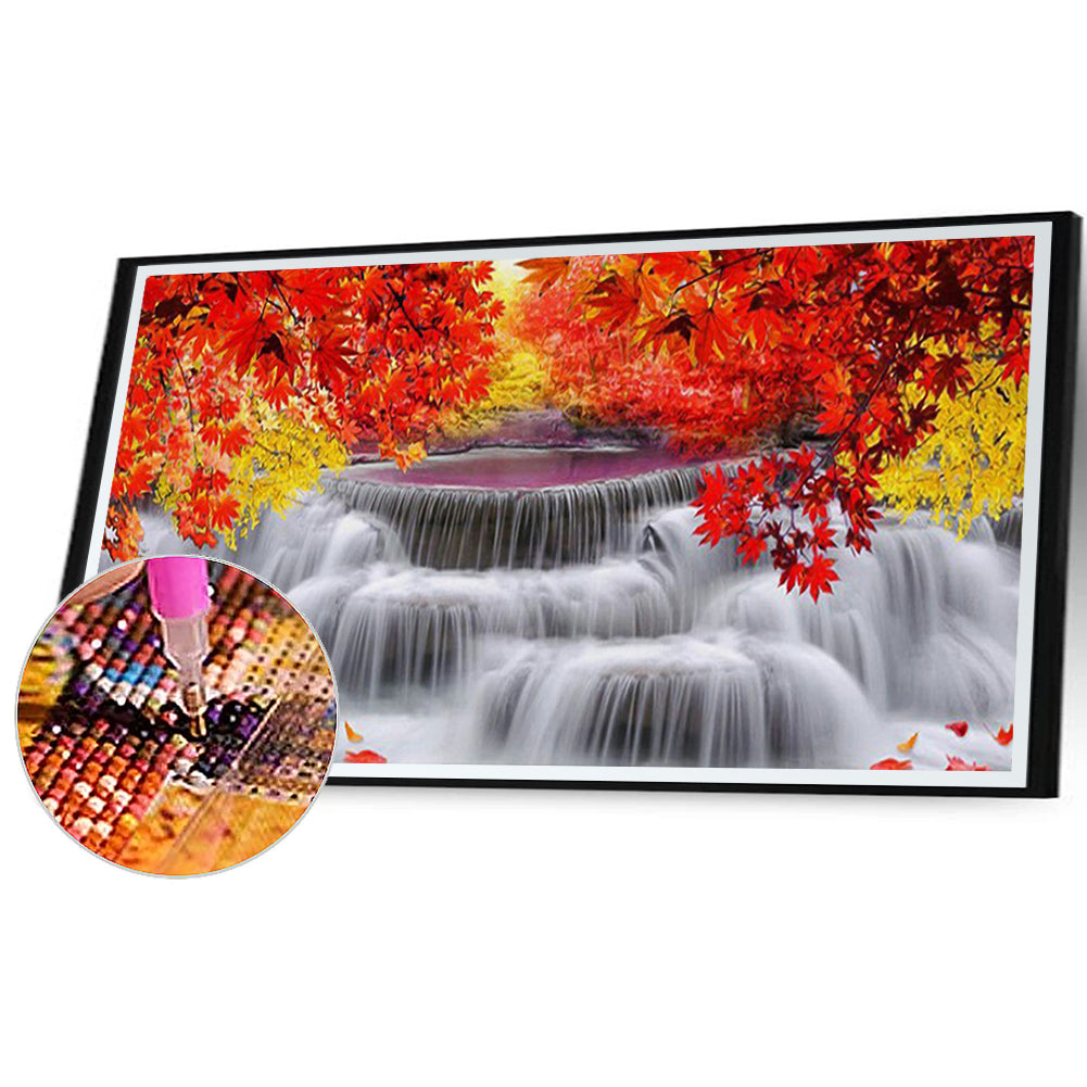 Fenglin Waterfall - Full Square Drill Diamond Painting 80*40CM