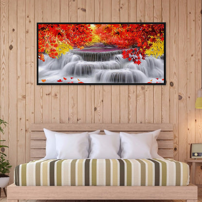 Fenglin Waterfall - Full Square Drill Diamond Painting 80*40CM